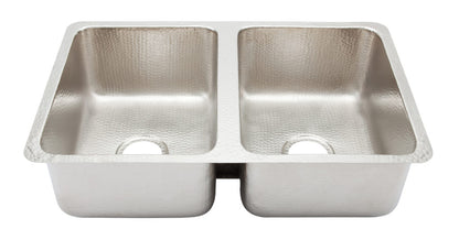 Thompson Traders Thompson Traders Villa Hammered Stainless Steel Double Bowl Kitchen sink - Culinary Kitchen OKC