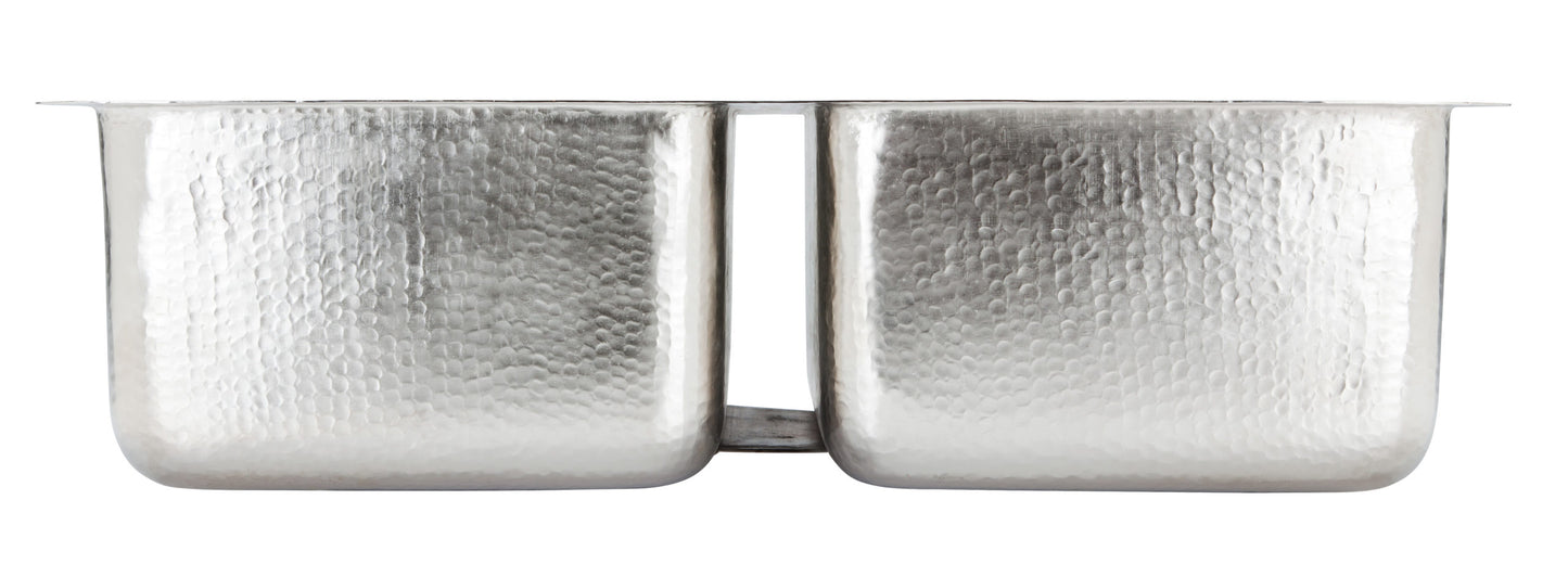 Thompson Traders Thompson Traders Villa Hammered Stainless Steel Double Bowl Kitchen sink - Culinary Kitchen OKC
