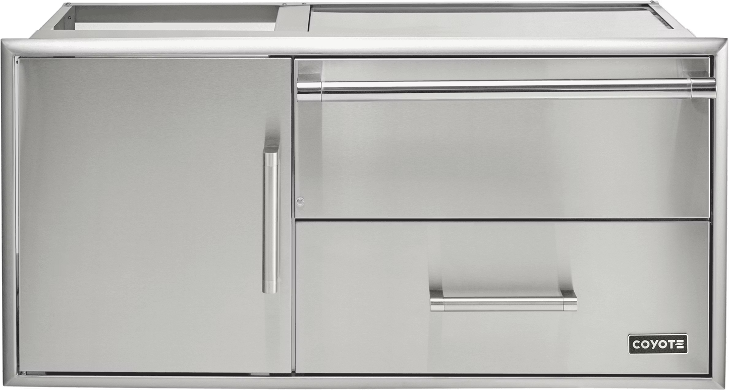 Coyote Coyote 42" Access Door With Storage & Warming Drawer Combo - Culinary Kitchen OKC