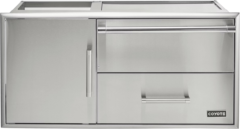 Coyote Coyote 42" Access Door With Storage & Warming Drawer Combo - Culinary Kitchen OKC