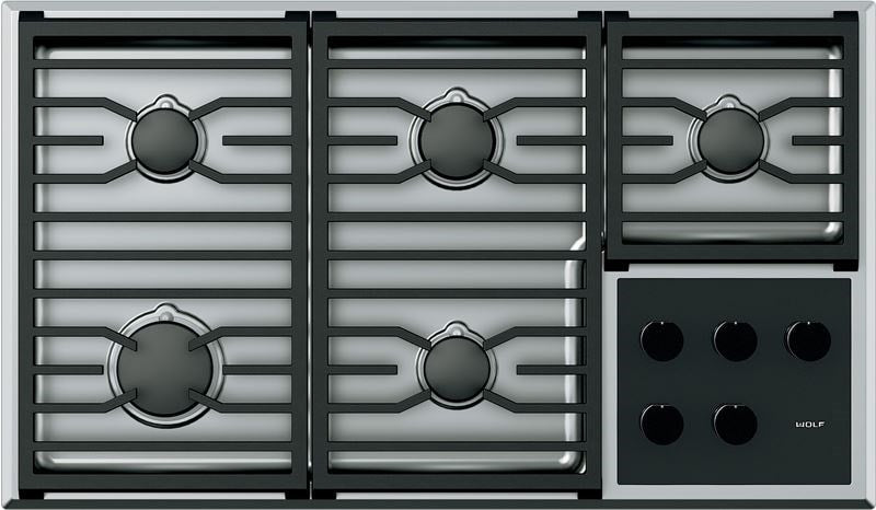 Wolf Wolf 36" Transitional Gas Cooktop - 5 Burners - Culinary Kitchen OKC