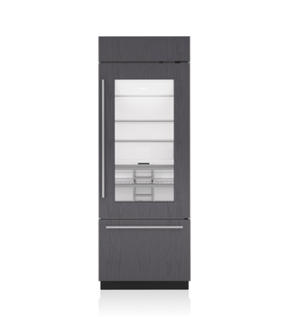 Sub-Zero 30" Classic Over-and-Under Refrigerator/Freezer with Glass Door - Panel Ready