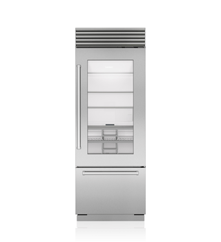 Sub-Zero Sub-Zero 30" Classic Over-and-Under Refrigerator/Freezer with Glass Door - Culinary Kitchen OKC