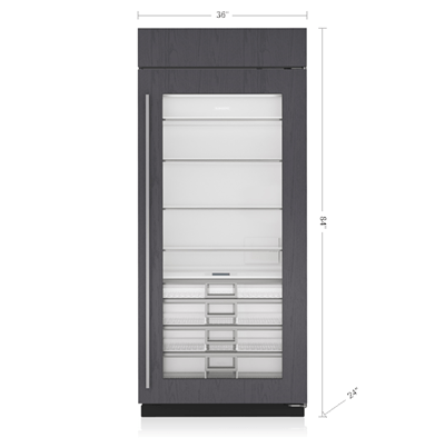 Sub-Zero 36" Classic Refrigerator with Glass Door - Panel Ready