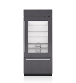 Sub-Zero 36" Classic Over-and-Under Refrigerator/Freezer with Glass Door - Panel Ready
