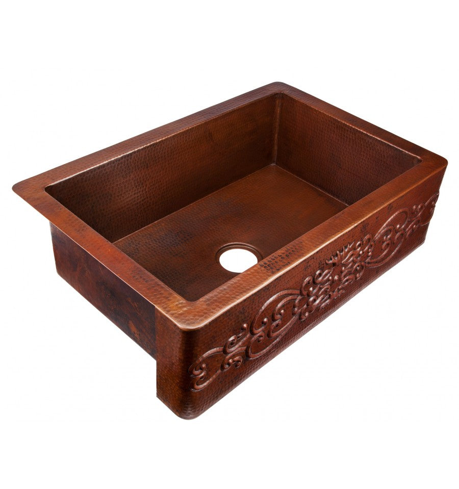 Thompson Traders Thompson Traders Kahlo Hammered Aged Copper Kitchen Sink - Culinary Kitchen OKC