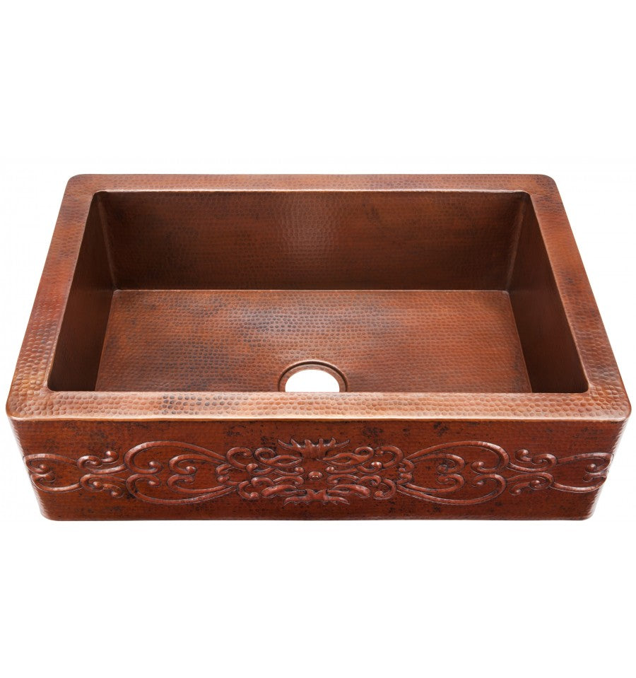 Thompson Traders Thompson Traders Kahlo Hammered Aged Copper Kitchen Sink - Culinary Kitchen OKC