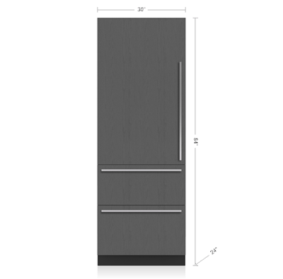 Sub-Zero 30" Designer Over-and-Under Freezer with Ice Maker - Panel Ready