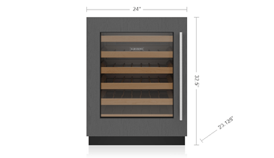 Sub-Zero 24" Designer Undercounter ADA Height Wine Storage - Panel Ready