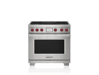 Wolf Wolf36" Dual Fuel Range - 4 Burners and Infrared Charbroiler - Culinary Kitchen OKC