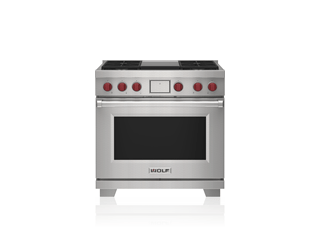 Wolf 36" Dual Fuel Range - 4 Burners and Infrared Griddle
