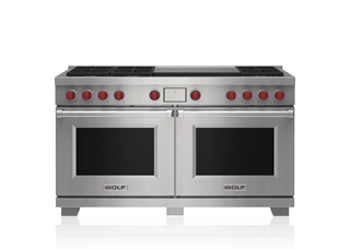 Wolf 60" Dual Fuel Range - 6 Burners and Infrared Dual Griddle