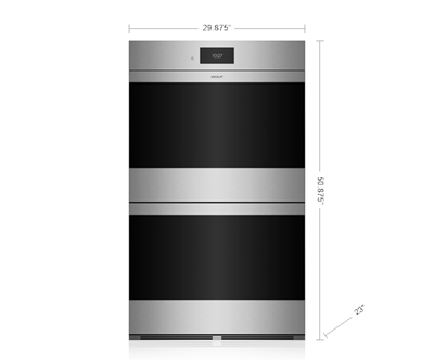 Wolf Wolf 30" M Series Contemporary Stainless Steel Built-In Double Oven - Culinary Kitchen OKC