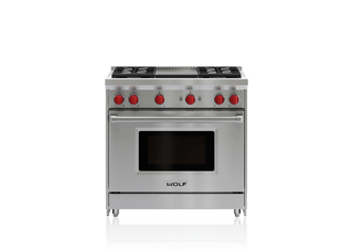 Wolf Wolf 36" Gas Range - 4 Burners and Infrared Griddle - Culinary Kitchen OKC
