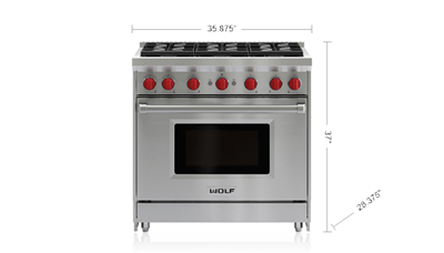 Wolf 36" Gas Range - 6 Burners