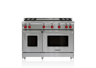 Wolf 48" Gas Range - 4 Burners and Infrared Dual Griddle