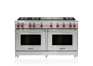 Wolf 60" Gas Range - 6 Burners and Infrared Dual Griddle