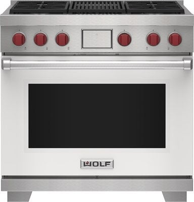 Wolf36" Dual Fuel Range - 4 Burners and Infrared Charbroiler