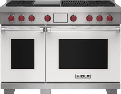 Wolf 48" Dual Fuel Range - 4 Burners, Infrared Charbroiler and Infrared Griddle