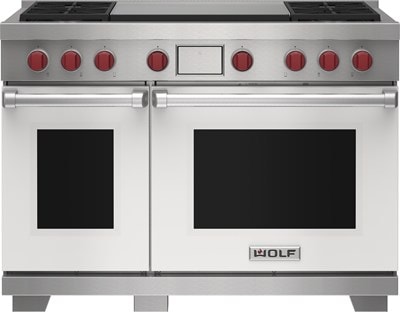 Wolf 48" Dual Fuel Range - 4 Burners and Infrared Dual Griddle