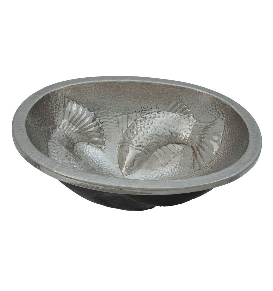 Thompson Traders Zihuatanejo Hammered Nickel Bathroom Sink