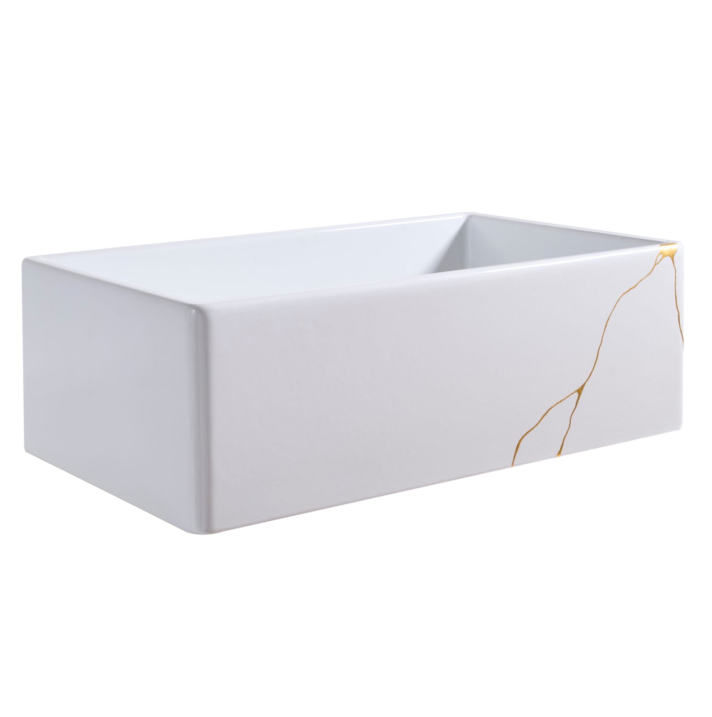 Thompson Traders Thompson Traders Kintsugi Fireclay Gold Kitchen Sink - Culinary Kitchen OKC