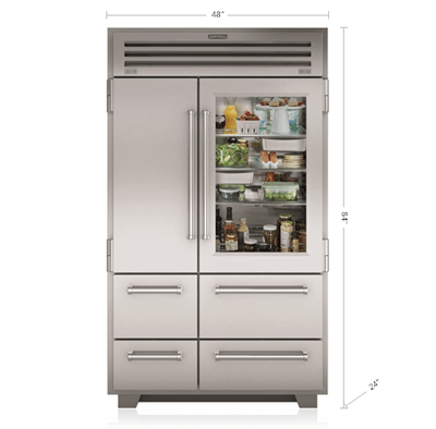 Sub-Zero 48" PRO Refrigerator/Freezer with Glass Door