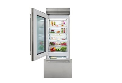 Sub-Zero 30" Classic Over-and-Under Refrigerator/Freezer with Glass Door - Panel Ready