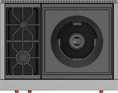 Wolf Wolf 36" Sealed Burner Rangetop - 2 Burners and Wok Burner - Culinary Kitchen OKC
