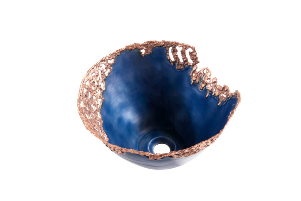 Thompson Traders Thompson Traders Molten Vessel Winter Blue Bathroom Sink - Culinary Kitchen OKC