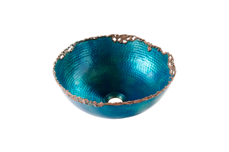 Thompson Traders Thomas Traders Molten Vessel Turquoise Bathroom Sink - Culinary Kitchen OKC