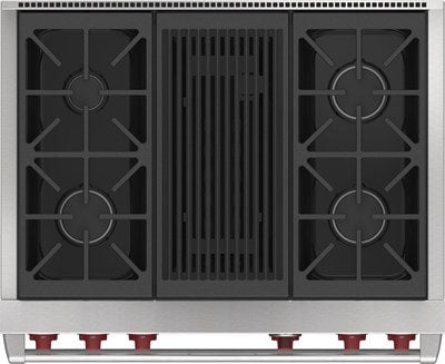 Wolf36" Dual Fuel Range - 4 Burners and Infrared Charbroiler