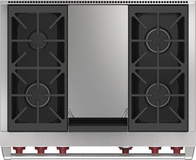 Wolf 36" Dual Fuel Range - 4 Burners and Infrared Griddle