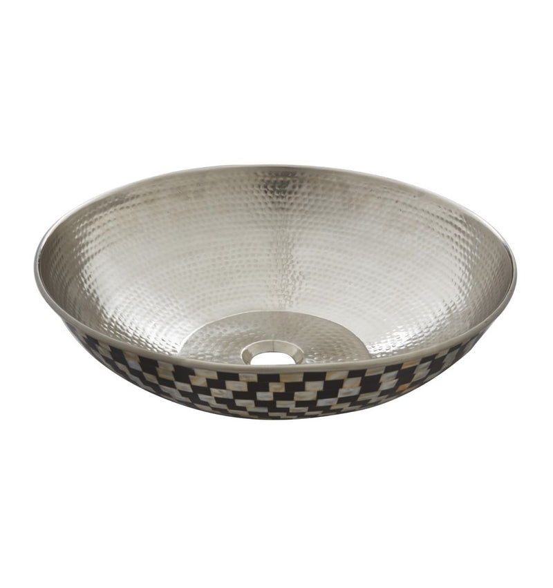 Thompson Traders Thompson Traders Tlaquepaque Hammered Nickel Mosaic Bathroom Sink - Culinary Kitchen OKC