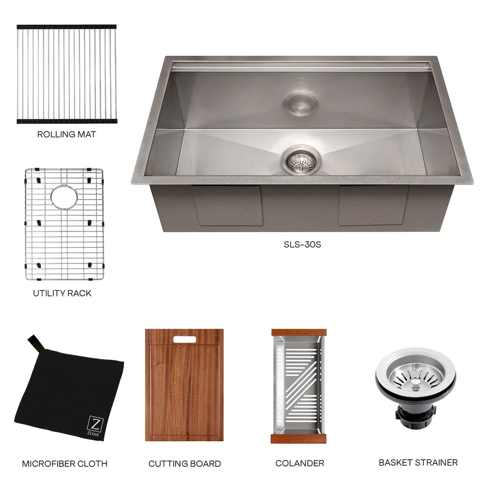 ZLINE ZLINE 30" Garmisch Undermount Single Bowl Kitchen Sink - Culinary Kitchen OKC